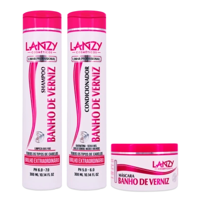 Kit Banho de Verniz Lanzy Profissional - 300ml