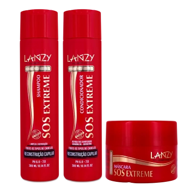 Kit SOS Extreme Lanzy Profissional - 300ml