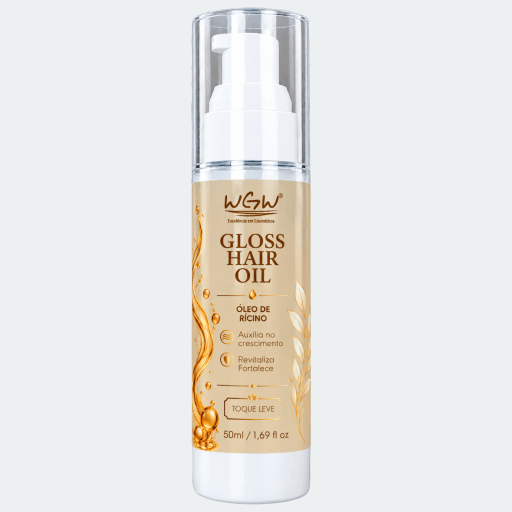Óleo de Rícino Capilar Reparador de Pontas WGW 50ml Protetor Térmico Antifrizz