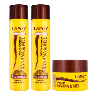 Kit Banana & Mel Lanzy Profissional - 300ml