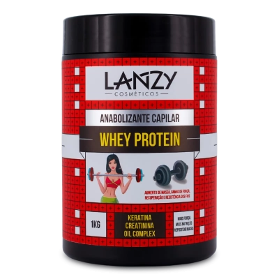 Máscara Anabolizante Capilar Whey Protein Lanzy 1kg