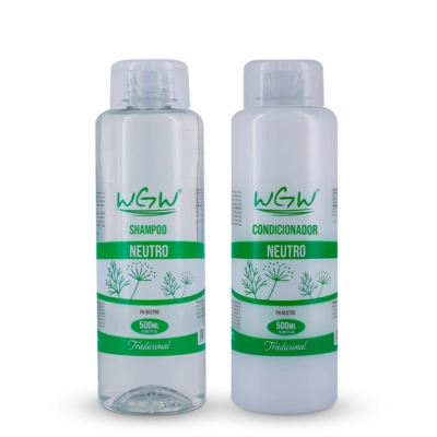 Kit Shampoo e Condicionador Neutro 500ml – Uso Diário e Hidratação